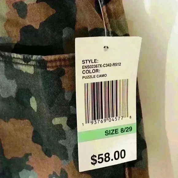 NWT Kensie Jeans ‘Puzzle Camo’ Denim Mini Skirt - Picture 7 of 8